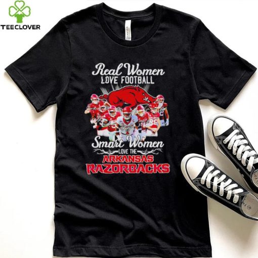 Real women love football smart women love the Arkansas Razorbacks signatures shirt