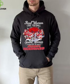 Real women love football smart women love the Arkansas Razorbacks signatures shirt