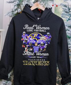 Real women love football smart women love the Baltimore Ravens players logo 2024 shirt