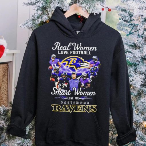 Real women love football smart women love the Baltimore Ravens players logo 2024 hoodie, sweater, longsleeve, shirt v-neck, t-shirt