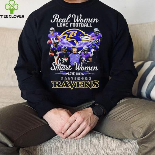 Real women love football smart women love the Baltimore Ravens players logo 2024 hoodie, sweater, longsleeve, shirt v-neck, t-shirt