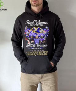 Real women love football smart women love the Baltimore Ravens players logo 2024 hoodie, sweater, longsleeve, shirt v-neck, t-shirt