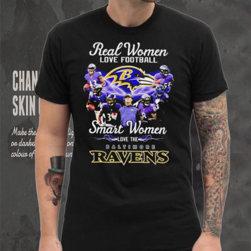 Real women love football smart women love the Baltimore Ravens players logo 2024 hoodie, sweater, longsleeve, shirt v-neck, t-shirt