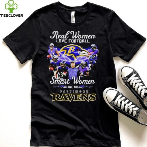 Real women love football smart women love the Baltimore Ravens players logo 2024 hoodie, sweater, longsleeve, shirt v-neck, t-shirt