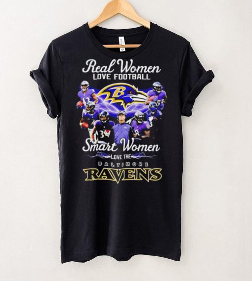 Real women love football smart women love the Baltimore Ravens players logo 2024 hoodie, sweater, longsleeve, shirt v-neck, t-shirt