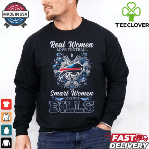 Real women love football smart women love the Bills hoodie, sweater, longsleeve, shirt v-neck, t-shirt