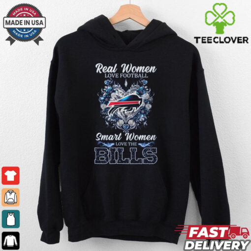 Real women love football smart women love the Bills hoodie, sweater, longsleeve, shirt v-neck, t-shirt