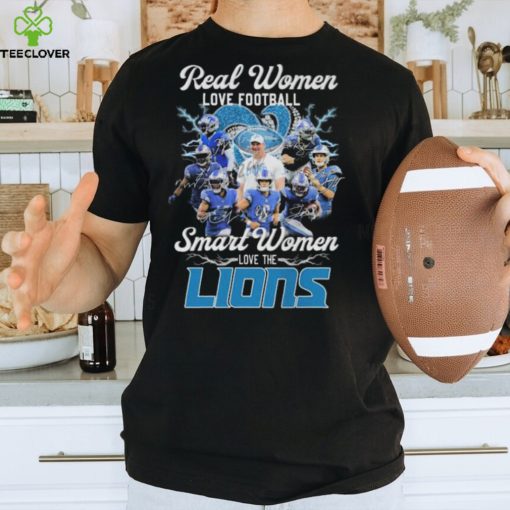 Real women love football smart women love the Detroit Lions hearts diamond signatures 2024 hoodie, sweater, longsleeve, shirt v-neck, t-shirt