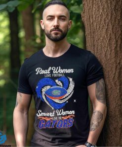 Real women love football smart women love the Florida Gators heart diamond logo shirt