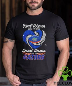 Real women love football smart women love the Florida Gators heart diamond logo shirt