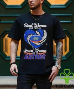 Real women love football smart women love the Florida Gators heart diamond logo shirt