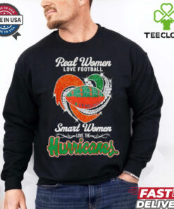 Real women love football smart women love the Hurricanes shirt