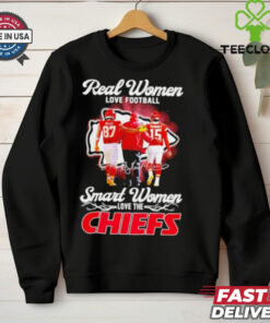Real women love football smart women love the KC Chiefs coach Kelce Mahomes shirt