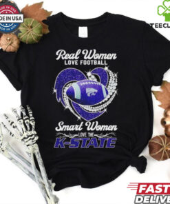 Real women love football smart women love the Kansas State Wildcats football shirt for Fan
