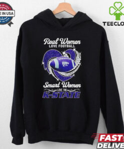 Real women love football smart women love the Kansas State Wildcats football shirt for Fan