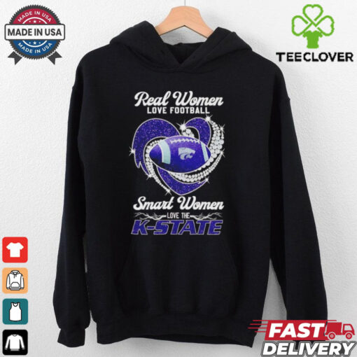 Real women love football smart women love the Kansas State Wildcats football shirt for Fan