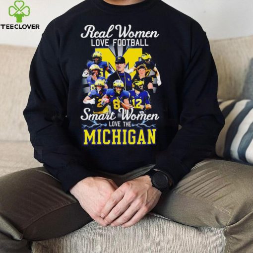 Real women love football smart women love the Michigan players logo 2024 hoodie, sweater, longsleeve, shirt v-neck, t-shirt