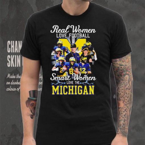 Real women love football smart women love the Michigan players logo 2024 hoodie, sweater, longsleeve, shirt v-neck, t-shirt