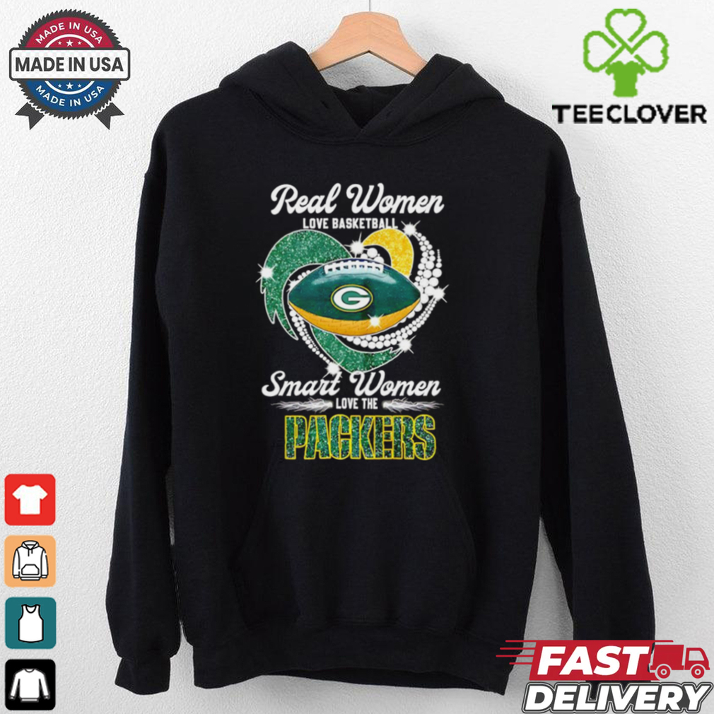 Real women love football smart women love the Packers helmet lights shirt Real women love football smart women love the Packers helmet lights shirt