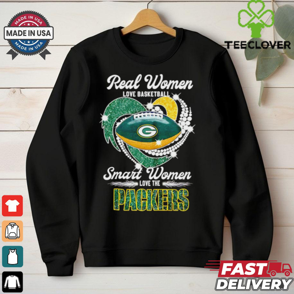 Real women love football smart women love the Packers helmet lights shirt Real women love football smart women love the Packers helmet lights shirt