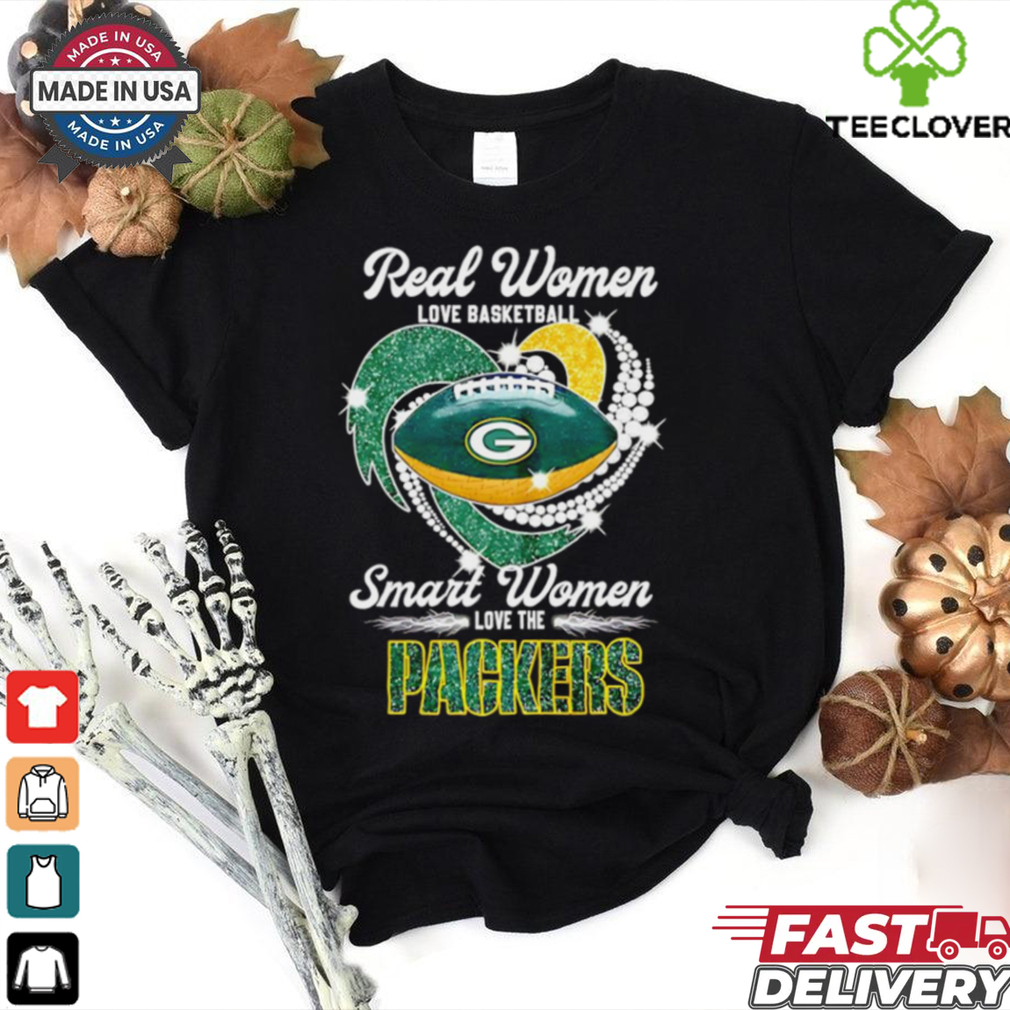 Real women love football smart women love the Packers helmet lights shirt Real women love football smart women love the Packers helmet lights shirt