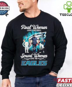 Real women love football smart women love the Philadelphia Eagles coach Hurts Barkley shirt