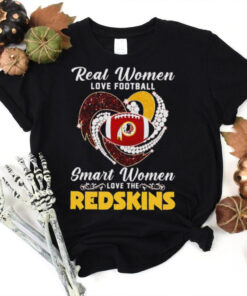 Real women love football smart women love the Redskins diamond heart hoodie, sweater, longsleeve, shirt v-neck, t-shirt