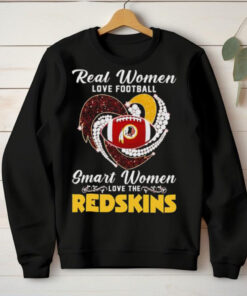 Real women love football smart women love the Redskins diamond heart hoodie, sweater, longsleeve, shirt v-neck, t-shirt