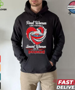 Real women love football smart women love the Tampa Bay Buccaneers diamond heart shirt