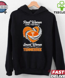 Real women love football smart women love the Tennessee Volunteers diamonds heart shirt for Fan