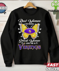 Real women love football smart women love the Vikings butterfly shirt