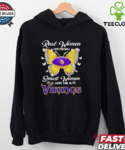 Real women love football smart women love the Vikings butterfly shirt