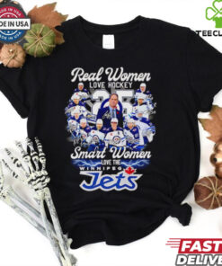 Real women love hockey smart women love the Winnipeg Jets signatures shirt