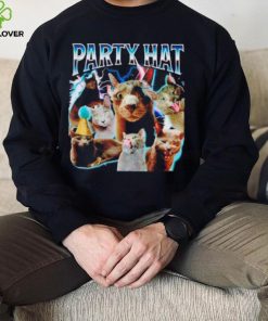 Reallylittlecat party hat cat shirt