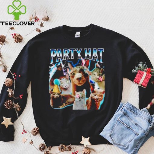 Reallylittlecat party hat cat hoodie, sweater, longsleeve, shirt v-neck, t-shirt