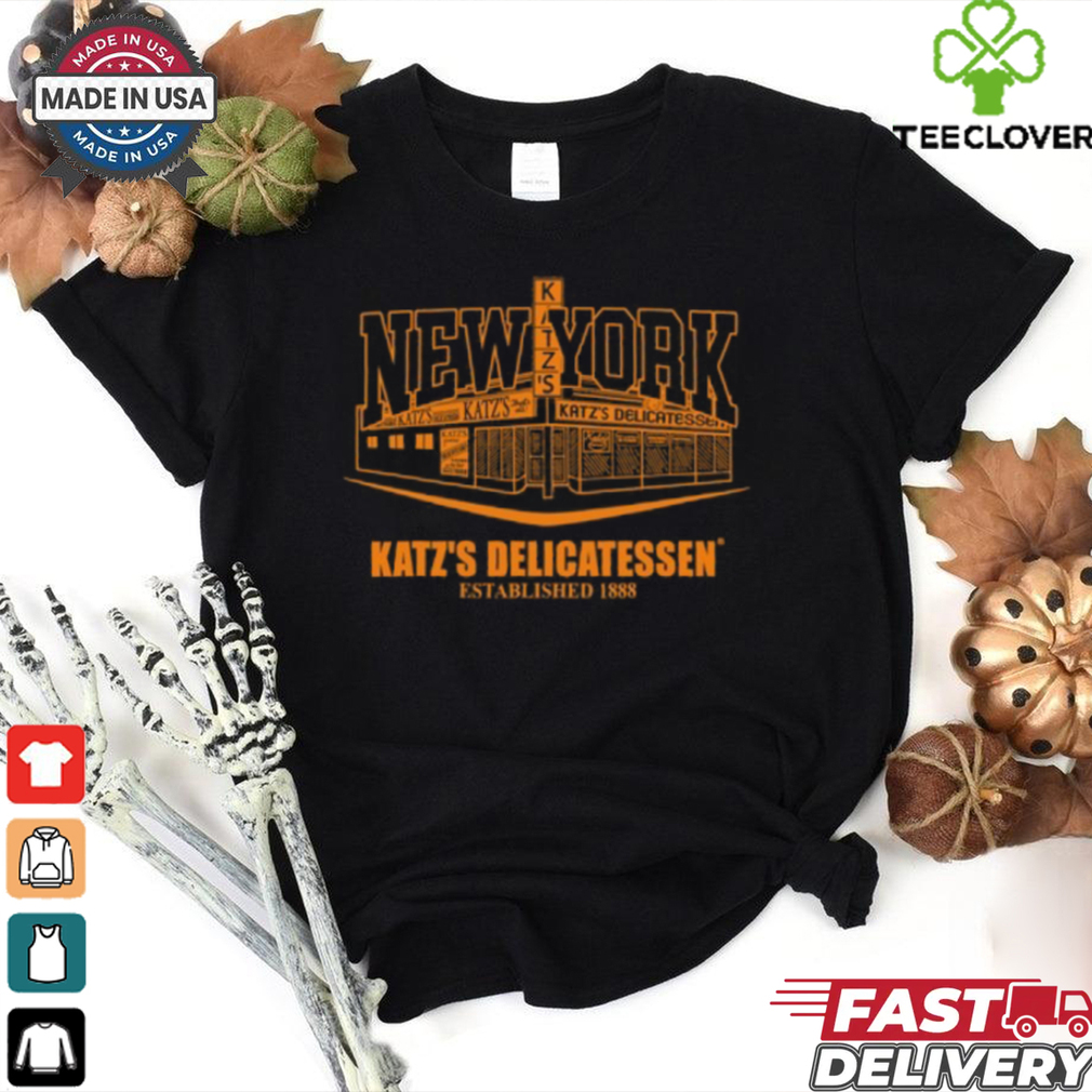 Rebecca Chasen Wearing Knicks X Katz’S Delicatessen Unisex T Shirt Rebecca Chasen Wearing Knicks X Katz’S Delicatessen Unisex T Shirt