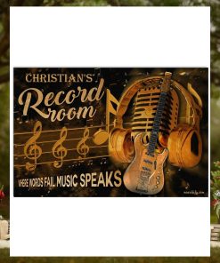 Recording Room   Where Words Fail Music Speaks   Guitar Horizontal Poster
