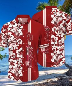 Red Aloha NCAA Oklahoma Sooners Hawaiian Shirt Gift For Beach Trip