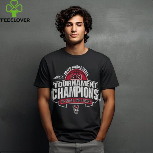 Red And White Shop Nc State Wolfpack Red 2024 Acc Men’S Basketball Champions T Shirt