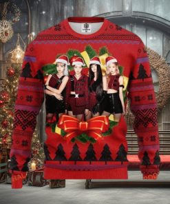 Red Black Pink Music Band Merry Xmas Ugly Christmas Sweater