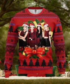 Red Black Pink Music Band Merry Xmas Ugly Christmas Sweater