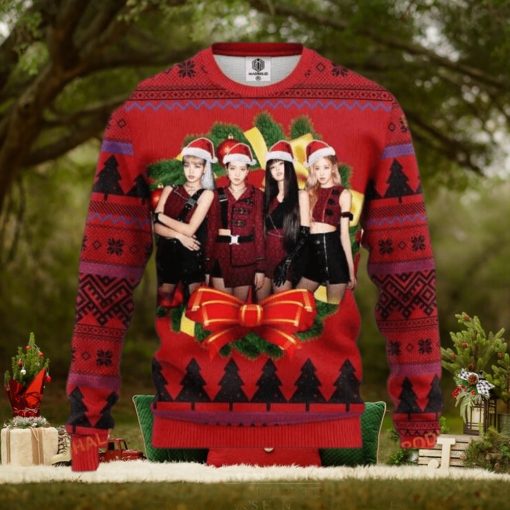 Red Black Pink Music Band Merry Xmas Ugly Christmas Sweater