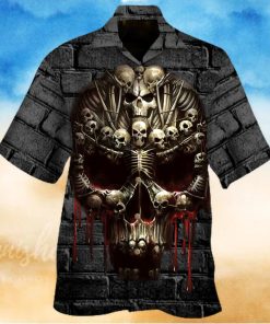 Red Blood Skull Hawaiian Shirt