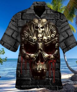 Red Blood Skull Hawaiian Shirt