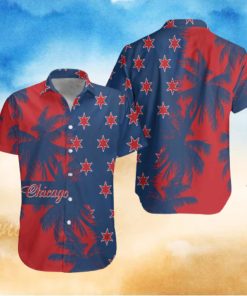 Red Blue Chicago Hawaiian Shirt