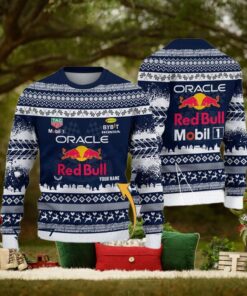 Red Bull Racing Customized UUgly Christmas Sweater Gift For Holiday