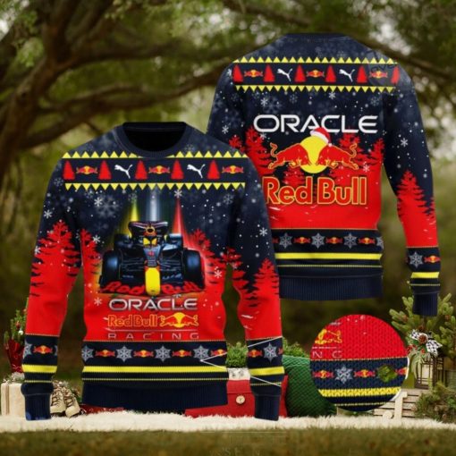 Red Bull Racing Fans 3D Ugly Christmas Sweater Christmas Gift Men And Women 2023 Sweater