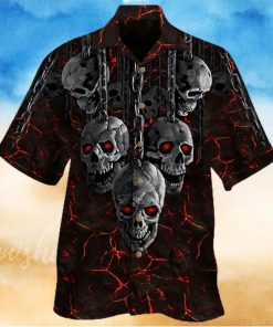 Red Eye Lava Skull Hawaiian Shirt