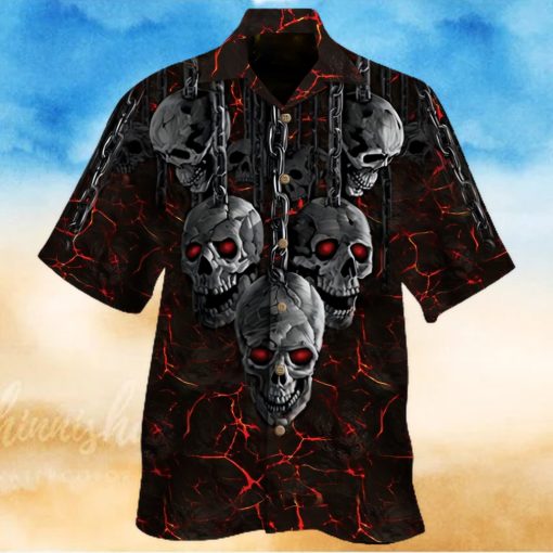 Red Eye Lava Skull Hawaiian Shirt