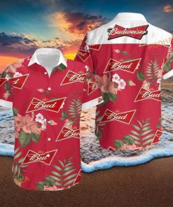 Red Hibiscus Flower Aloha hawaiian Shirt